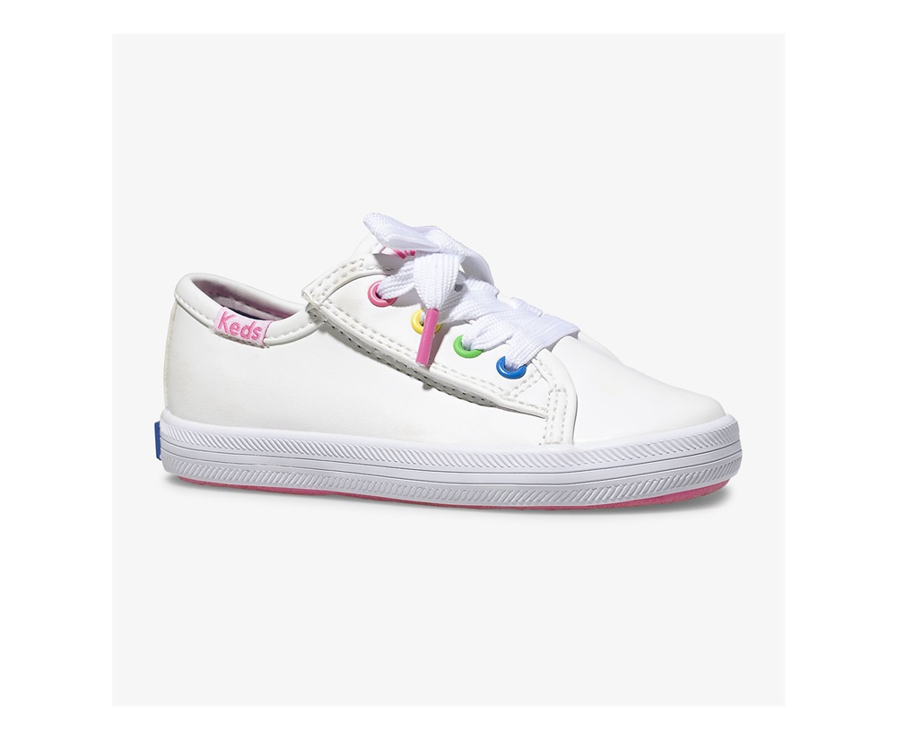 Keds Kids Sneakers White - Kickstart Multi-color Eyelets Jr. - 784QJOECX